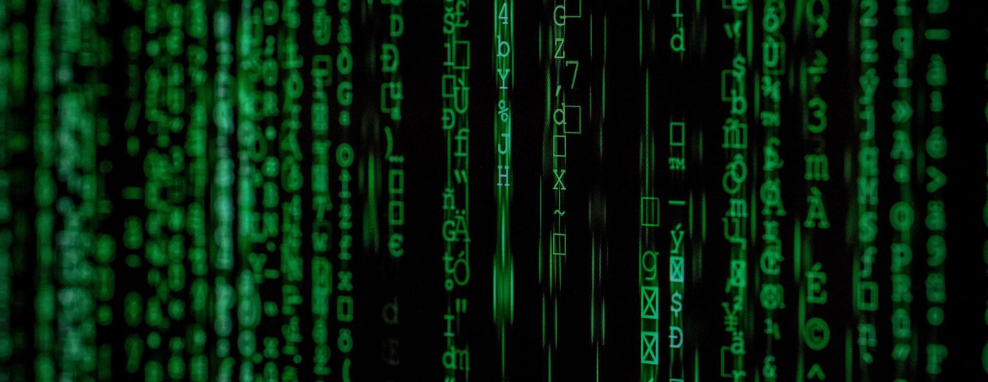 Visuel avec ligne de codes informatique