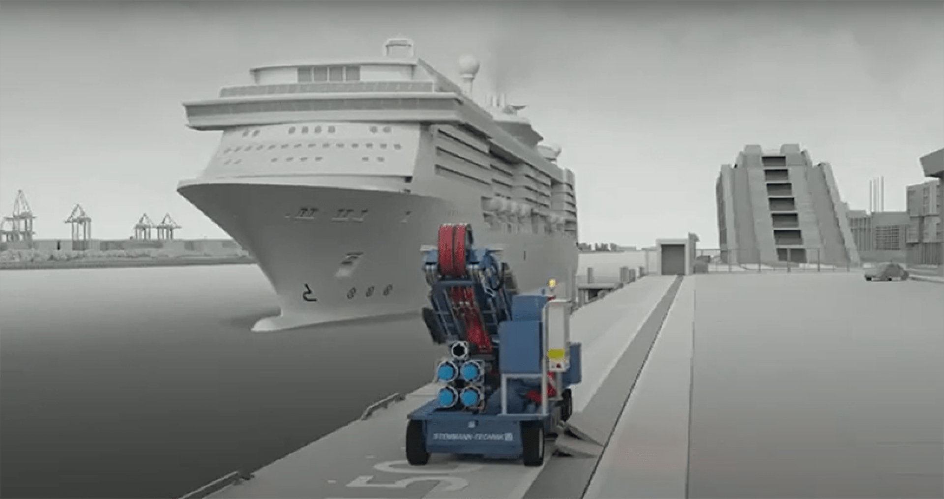 Projet d'électrification des quais pour réduire l’impact environnemental des escales - Agrandir l'image, fenêtre modale