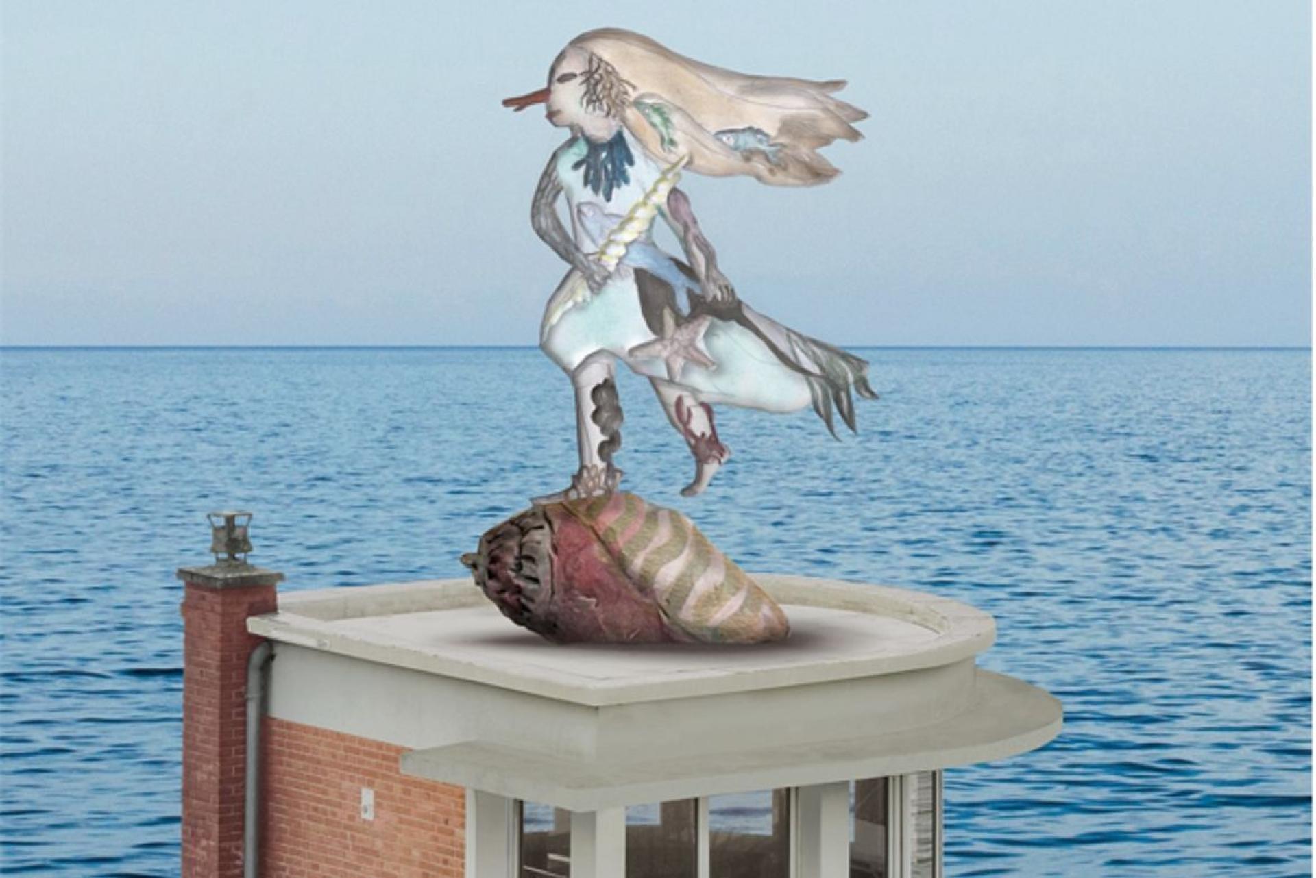 L’œuvre Sorcière de la mer, de Klara Kristalova, qui a été retenue pour illustrer l’affiche de la nouvelle saison Un été au Havre - Agrandir l'image, fenêtre modale