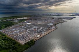 Vues aériennes du terminal roulier du Havre
