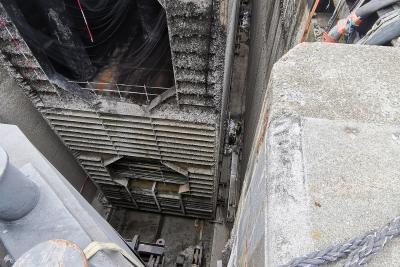 Port P3 de l'écluse François 1er vue de l'intérieur - Agrandir l'image 6 sur 8, fenêtre modale