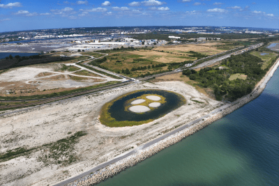 Zone humide créée à proximité de Port 2000 _ Mesures ENV chatière - Agrandir l'image 3 sur 3, fenêtre modale