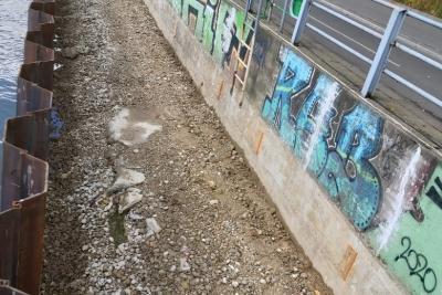 Travaux quai Blériot à Paris - Fond de forme sous le perré existant - Agrandir l'image 2 sur 8, fenêtre modale