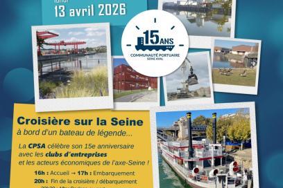 Affiche de l'événement des 15 ans de la CPSA le 13 avril - Agrandir l'image, fenêtre modale