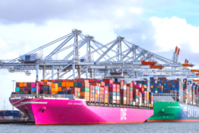 Vue du terminal conteneurs du Havre - Agrandir l'image, fenêtre modale