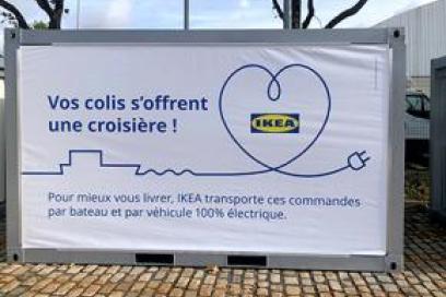 Les livraisons IKEA à Paris se font par le fluvial - Enlarge image, modal window