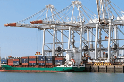 Navire feeder qui opère sur le service SWX - CMA CGM - Agrandir l'image, fenêtre modale