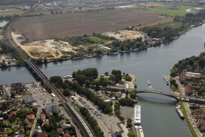 Vue aérienne port seine métropole ouest - Agrandir l'image, fenêtre modale