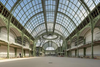 Vue intérieure du Grand Palais de Paris - Agrandir l'image, fenêtre modale